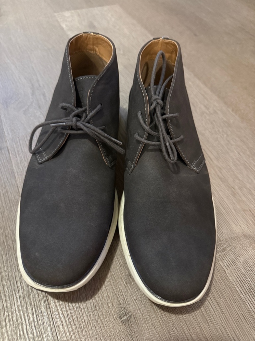 Rye Men's Gray Chukka Boots with White Sole